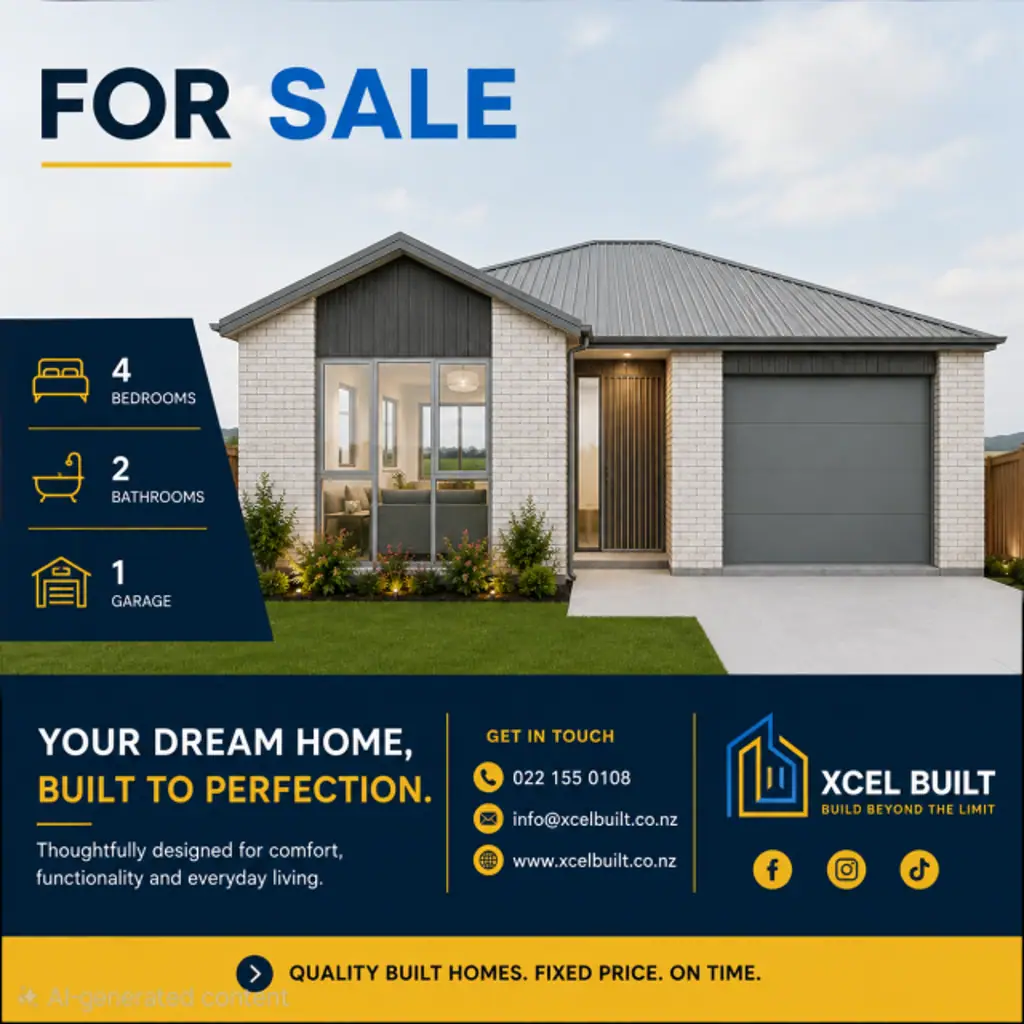Rolleston 4房  Four Bedroom Home & Land Package in Rolleston