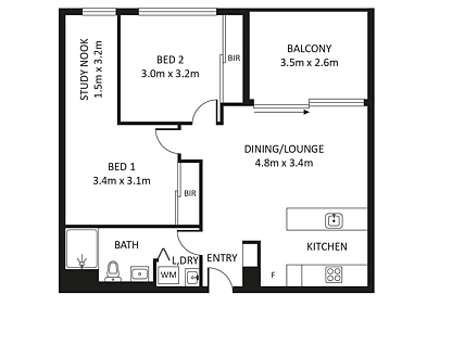 603/16 Brewers Street, Bowen Hills, Brisbane - Inner City Region, 2房, 1浴, Apartment