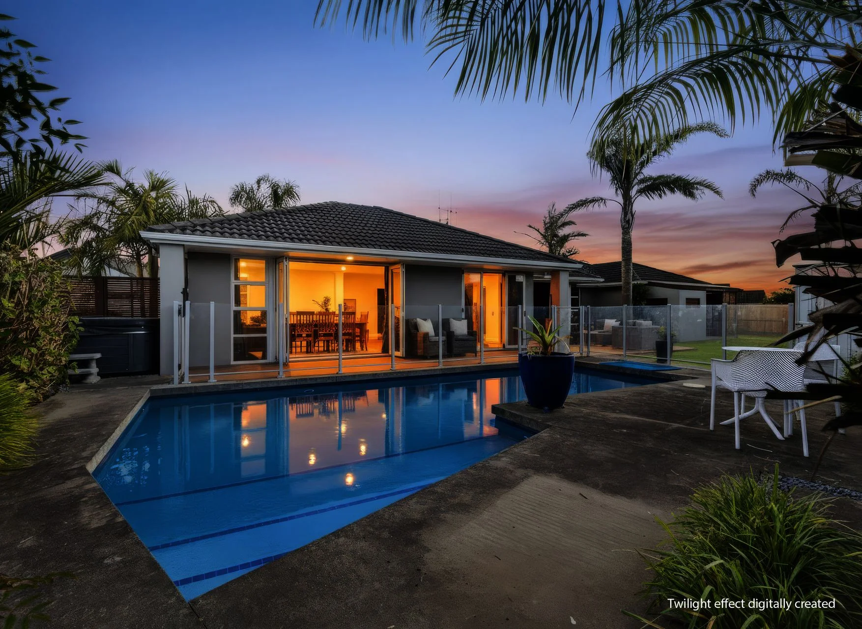 Papamoa 4 Slaapkamer Brick and Tile Family Home