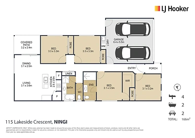 115 Lakeside Crescent, Ningi, QLD 4511, 4 chambres, 2 salles de bain, House
