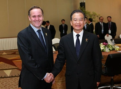 2009年新西兰总理约翰·基访华