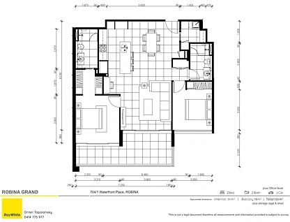 704/1 Waterfront Place, Robina, Gold Coast, 2 રૂમ, 2 બાથરૂમ, Apartment