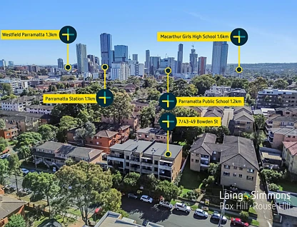 7/43-49 Bowden Street, Harris Park, Parramatta (Northwest suburbs), 2 कमरे, 1 बाथरूम, Apartment