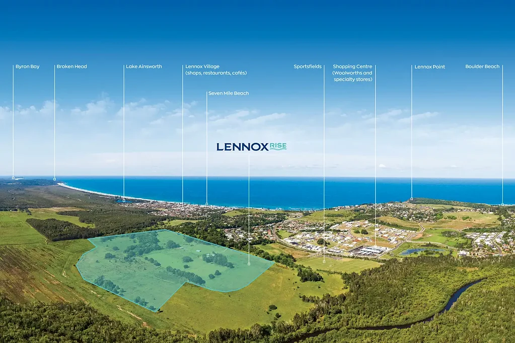 Lennox Head Welcome to Lennox Rise, a rare opportunity to create your own piece of paradise in a sublime coastal town close to everything.