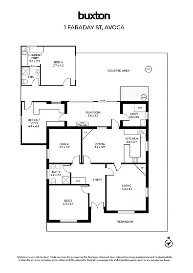 1 Faraday Street, Avoca, VIC 3467, 4 slaapkamers, 2 badkamers, House