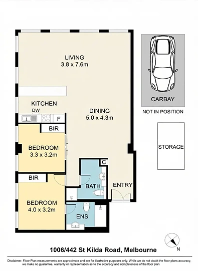 1006/442 St Kilda Road, Melbourne, VIC 3004, 2 Bedrooms, 2 Bathrooms, Apartment