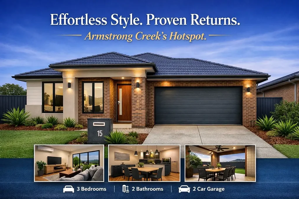 Armstrong Creek 3 Slaapkamer Effortless Style. Proven Returns. Armstrong Creek’s Hotspot.