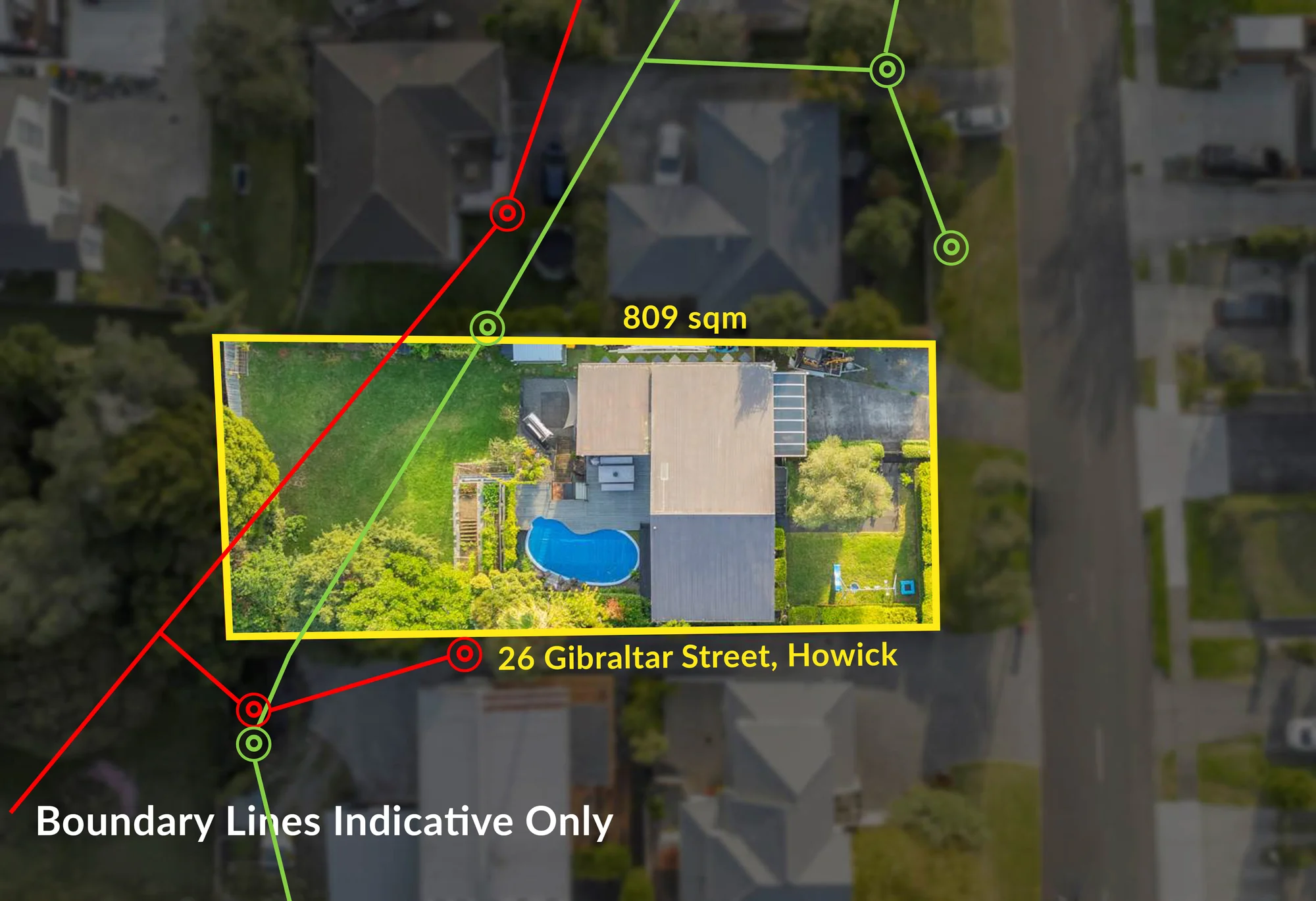 Howick 4房  809sqm of services-ready landholding on Gibraltar