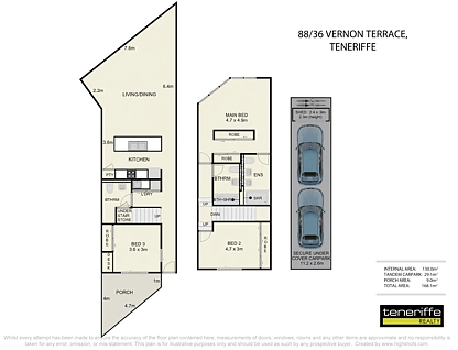 88/36 Vernon Terrace, Teneriffe, Brisbane - Inner City Region, 3 chambres, 3 salles de bain, Apartment