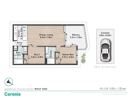 30908/40 Duncan Street, West End, Brisbane - Inner City Region, 2房, 2浴, Unit