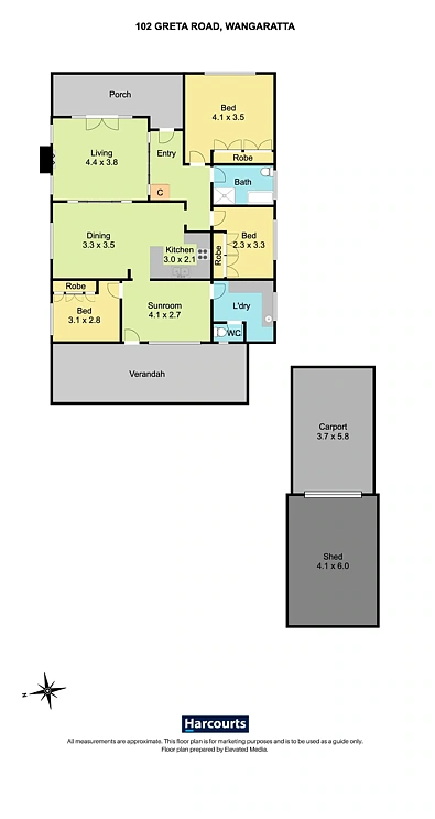 102 Greta Road, Wangaratta, VIC 3677, 3 chambres, 1 salles de bain, House