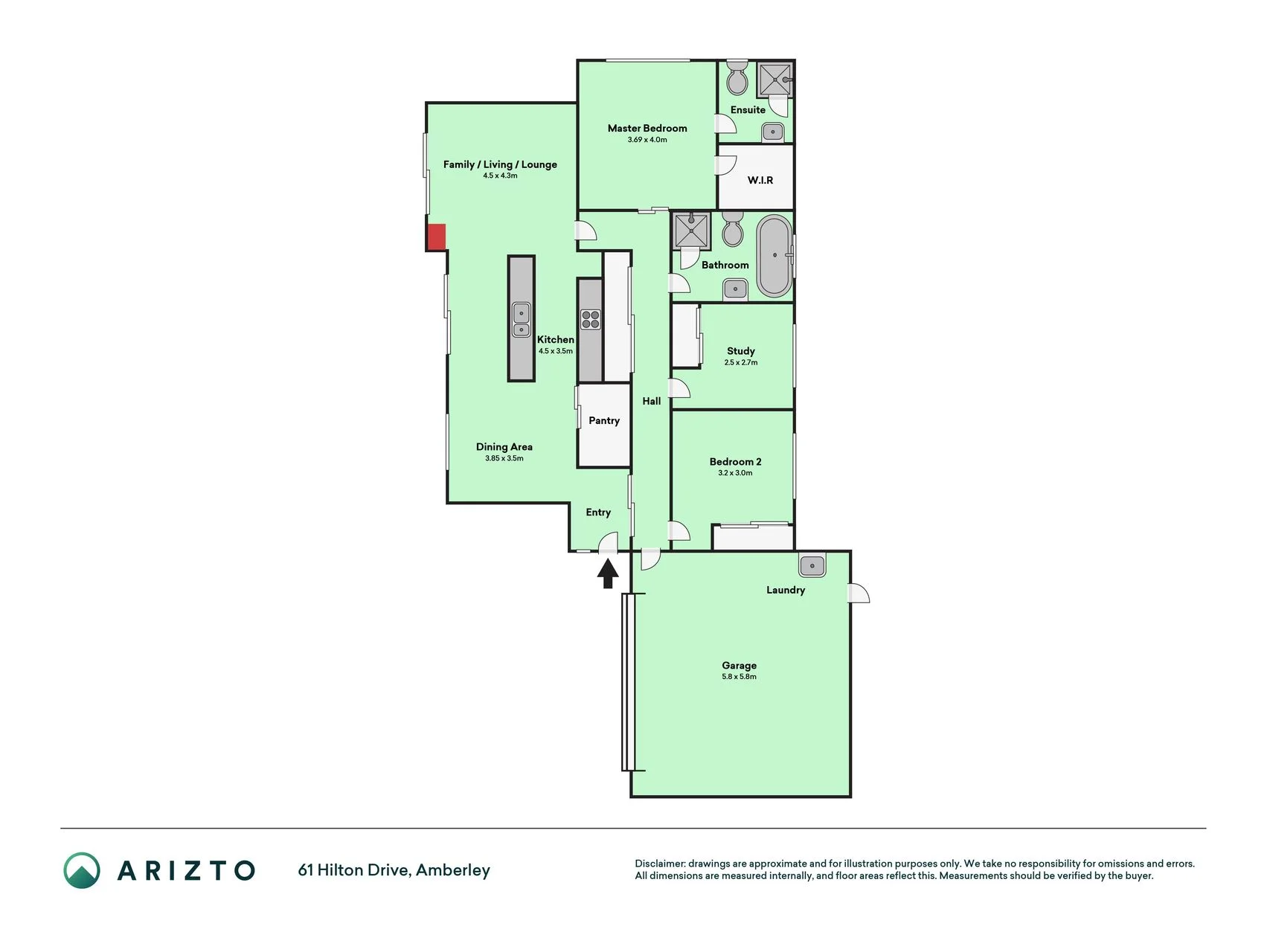 61 Hilton Drive, Amberley, Hurunui District, Canterbury, 3 Schlafzimmer, 2 Badezimmer, House