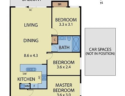 22/1162-1164 Dandenong Road, Carnegie, Bayside, 3 chambres, 2 salles de bain, Apartment