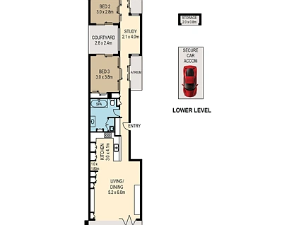 2/35 Wyandra Street, Teneriffe, Brisbane - Inner City Region, 3 침실, 2 욕실, Apartment