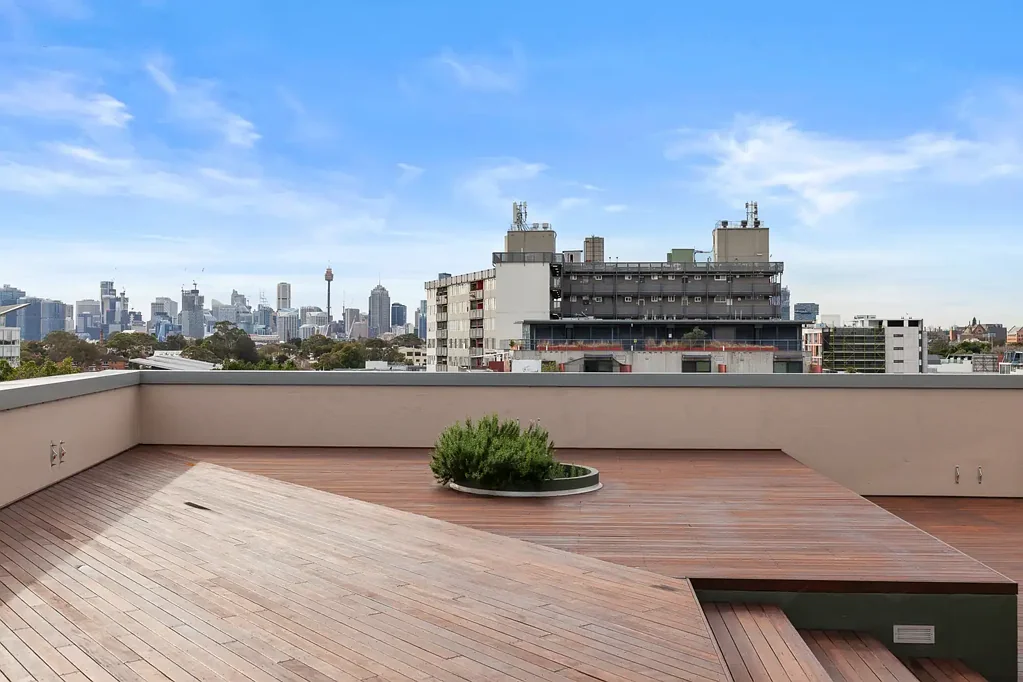Penthouse style with city skyline views