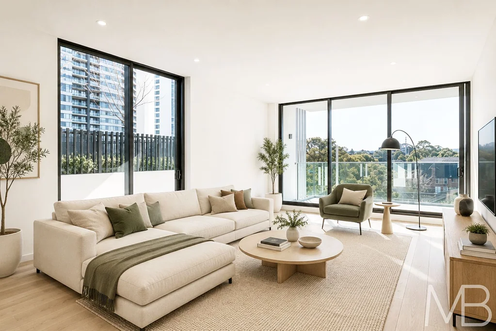 Contemporary Apartment With District Views