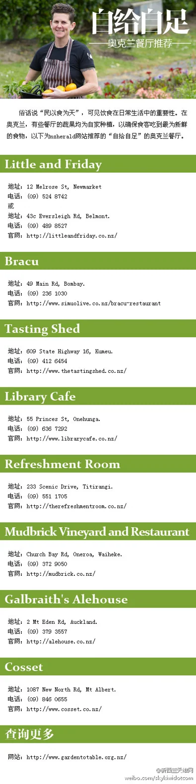 “自给自足”的奥克兰餐厅