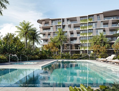 4309/219-221 Bloomfield Street, Cleveland, Redland City Region, 1 habitaciones, 1 baños, Apartment