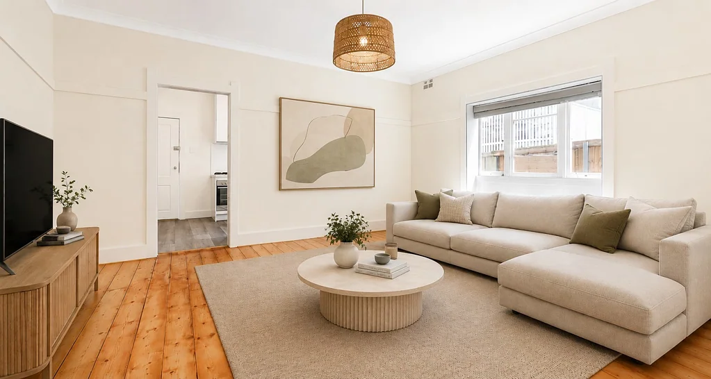 Large semi-like apartment in great beachside location