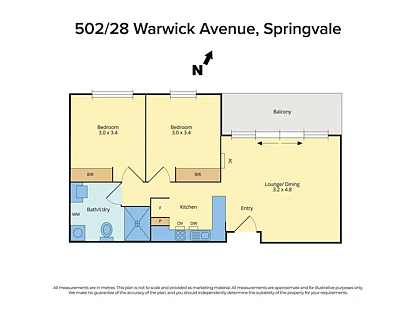 502/28 Warwick Ave, Springvale, South East Melbourne, 2 Kuwarto, 1 Banyo, Apartment