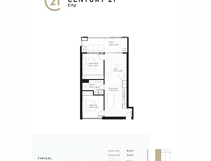 Apartment 501/69-71 Melbourne Street, North Adelaide, Adelaide CBD, 2部屋, 1バスルーム, Apartment