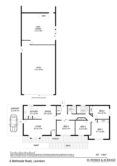 6 Bethesda Road, Lewiston, SA 5501, 4 slaapkamers, 2 badkamers, House
