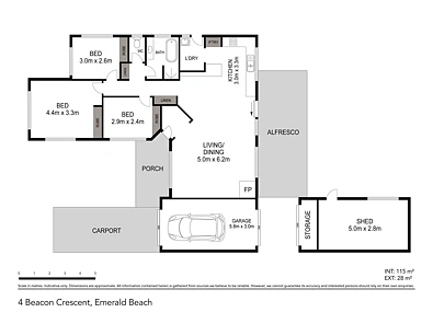 4 Beacon Crescent, Emerald Beach, NSW 2456, 3 slaapkamers, 1 badkamers, House