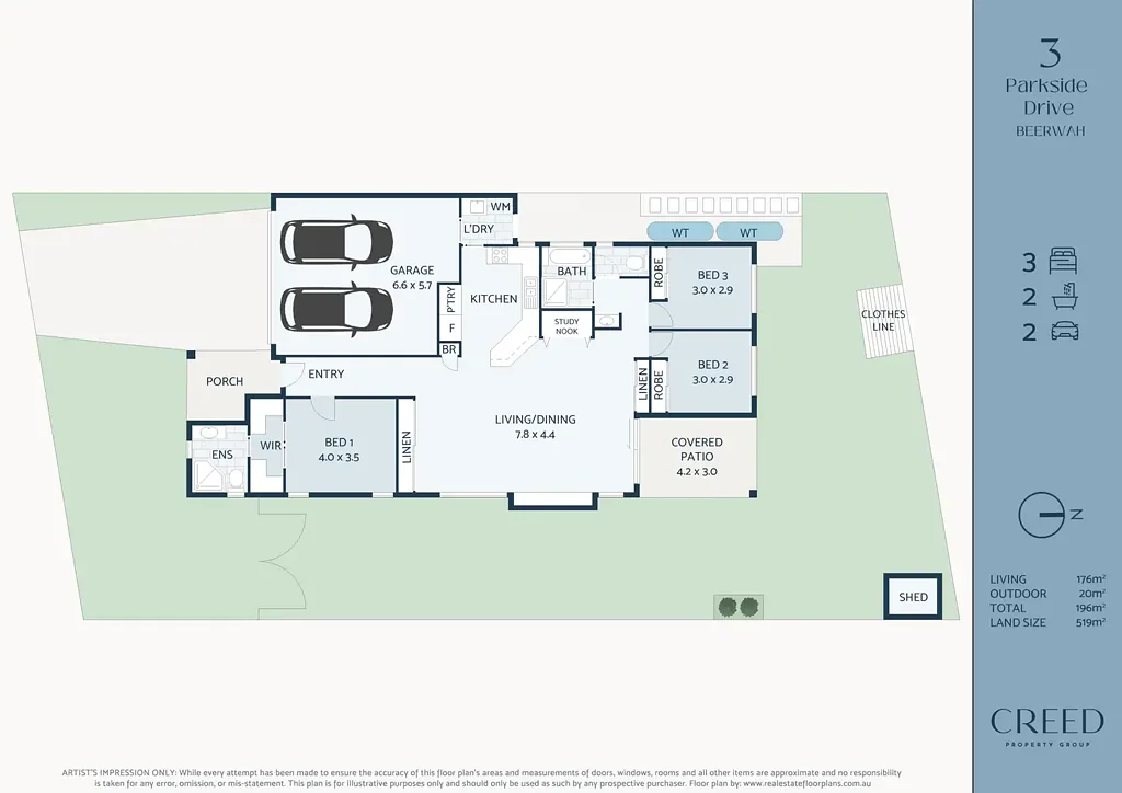 Beerwah 3Habitaciones Peaceful Parkside Living with Space and Convenience