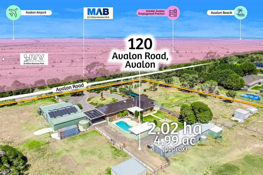 Avalon 5 ACRES WITH MAIN AVALON ROAD FRONTAGE & TWO HOMES OPPOSITE AVALON EMPLOYMENT PSP
