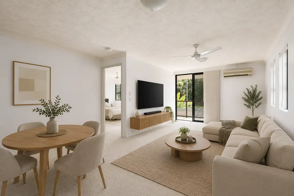 Bundall 1침실 Ground Floor Living with a Rare Private Courtyard