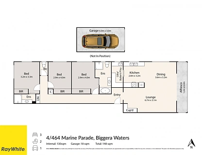 4/464 Marine Parade, Biggera Waters, Gold Coast, 3 Bedrooms, 2 Bathrooms, Apartment