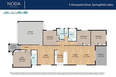 Plano ng Bahay - 5 Viewpoint Drive, Springfield Lakes, QLD 4300