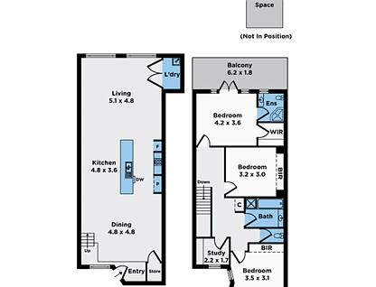 8/155 Mt Alexander Road, Flemington, Melbourne CBD, 3 침실, 2 욕실, Apartment