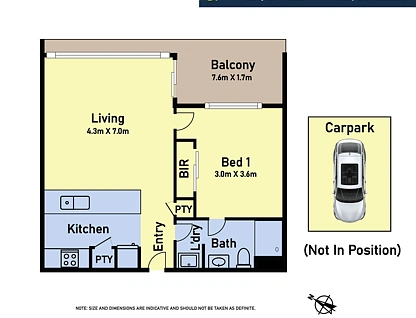 Level 2 Unit 203/12 Waterview Walk, Docklands, Melbourne CBD, 1 Bedrooms, 1 Bathrooms, Apartment