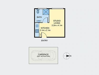 9/22-28 Canterbury Street, Flemington, Melbourne CBD, 1房, 1浴, Apartment