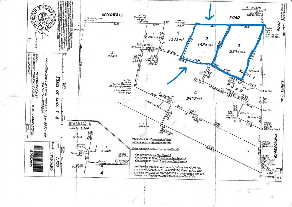Garradunga Mains Power & Water Blocks 1 &2 in peaceful rural community of Garradunga - from $180k