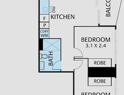 1010/442 Elizabeth Street, Melbourne, Melbourne CBD, 2 phòng ngủ, 1 phòng tắm, Apartment