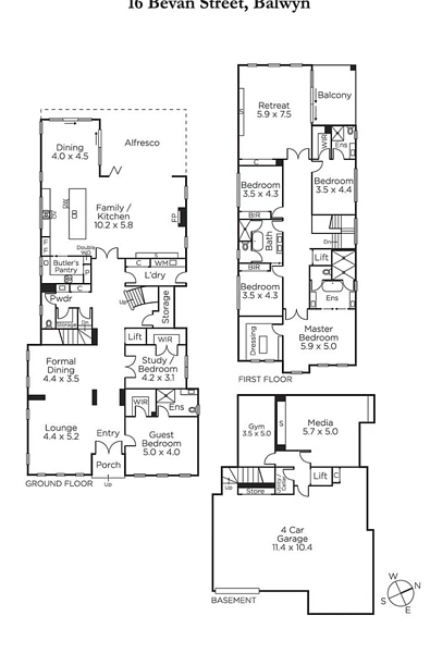 16 Bevan Street, Balwyn, VIC 3103, 6 slaapkamers, 4 badkamers, House