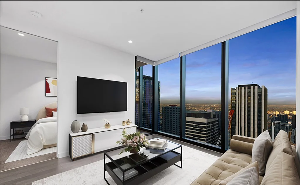 Melbourne 2房 墨尔本CBD心脏地带 时尚设计 景观尽收眼底 落地窗享自然光 玻璃封闭阳台 欧式洗衣房 设施齐全 豪华生活首选 Effortless Luxury Living in the Heart of Melbourne - EQ Tower