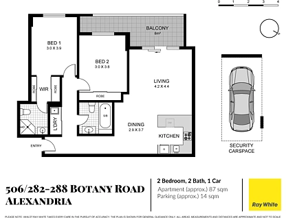506/282-288 Botany Road, Alexandria, Sydney CBD, 2 phòng ngủ, 2 phòng tắm, Apartment