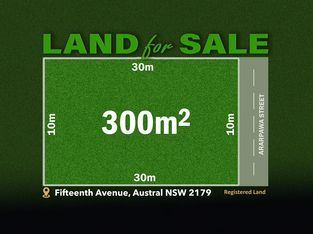 Austral 绝佳地段 300m2土地 10米临街 宽敞实用 发展潜力 新机场新商圈 未来可期 Registered Land | Ready to build