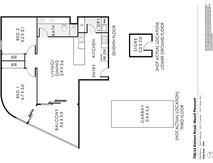 708/63 Kishorn Road, Mount Pleasant, South West Perth, 2 habitaciones, 1 baños, Apartment