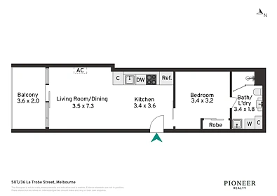 507/36 La Trobe Street, Melbourne, VIC 3000, 1 slaapkamers, 1 badkamers, Apartment