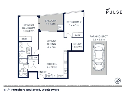 411/4 Foreshore Boulevard, Woolooware, Sutherland Shire, 2 غرف, 2 حمامات, Apartment