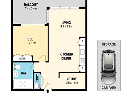 1906/88 Church Street, Parramatta, Parramatta (Northwest suburbs), 1房, 1浴, Apartment
