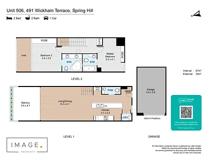 506/491 Wickham Terrace, Spring Hill, QLD 4000, 2 ਕਮਰੇ, 2 ਬਾਥਰੂਮ, Unit