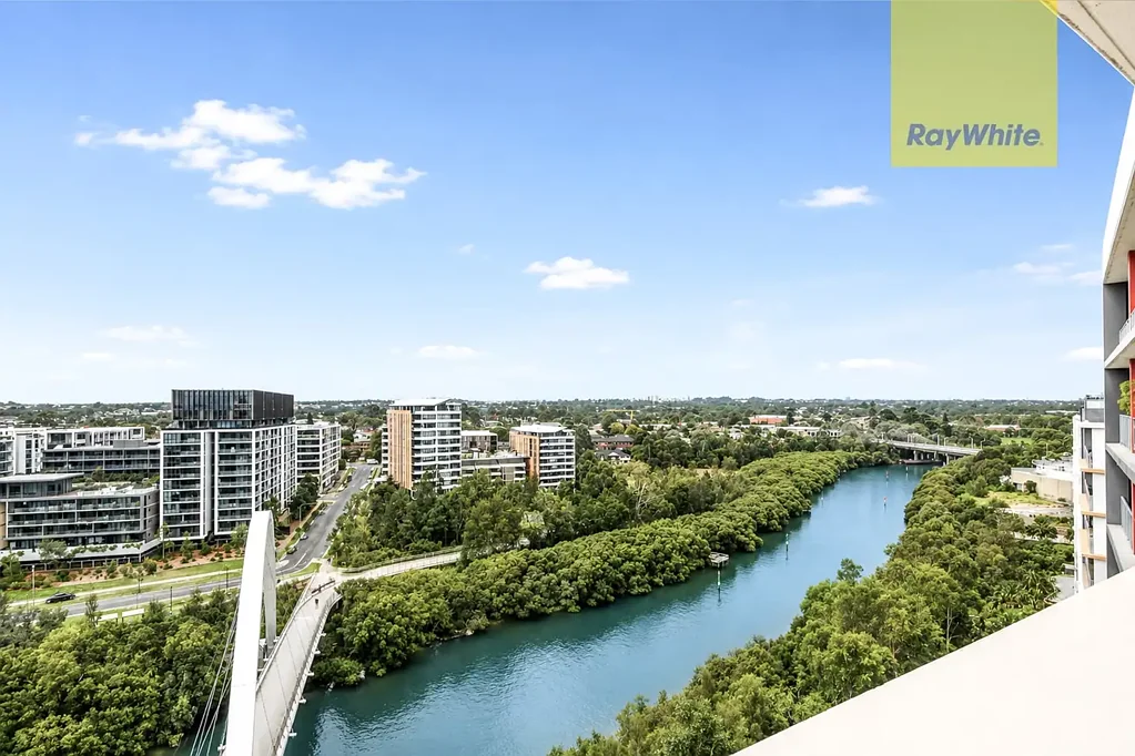 Parramatta 2房 11楼宁静绿意 俯瞰Parramatta River 宽敞两居室 现代厨房 主卧套间 浴缸淋浴 停车位直达 Stylish Riverside Apartment with Breathtaking Water Views
