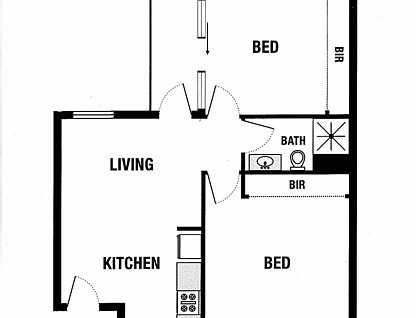 712/570 Swanston Street, Carlton, Melbourne CBD, 2 Schlafzimmer, 1 Badezimmer, Apartment