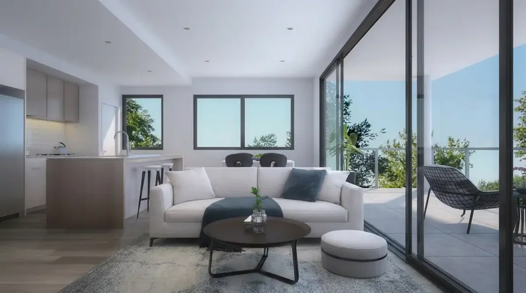 Chermside 1房 Parkdrive 优雅公寓 开放式设计 自然采光充沛 石材台面 Bosch电器 社区便利 设施齐全 Second Floor Light-Filled Leafy Retreat - Under Construction