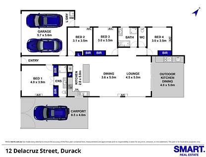 12 Delacruz Street, Durack, NT 830, 4房, 2浴, House